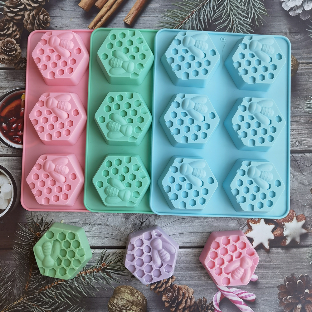 Soap Making Ideas - Silicone Hexagonal Bee Soap Mold for