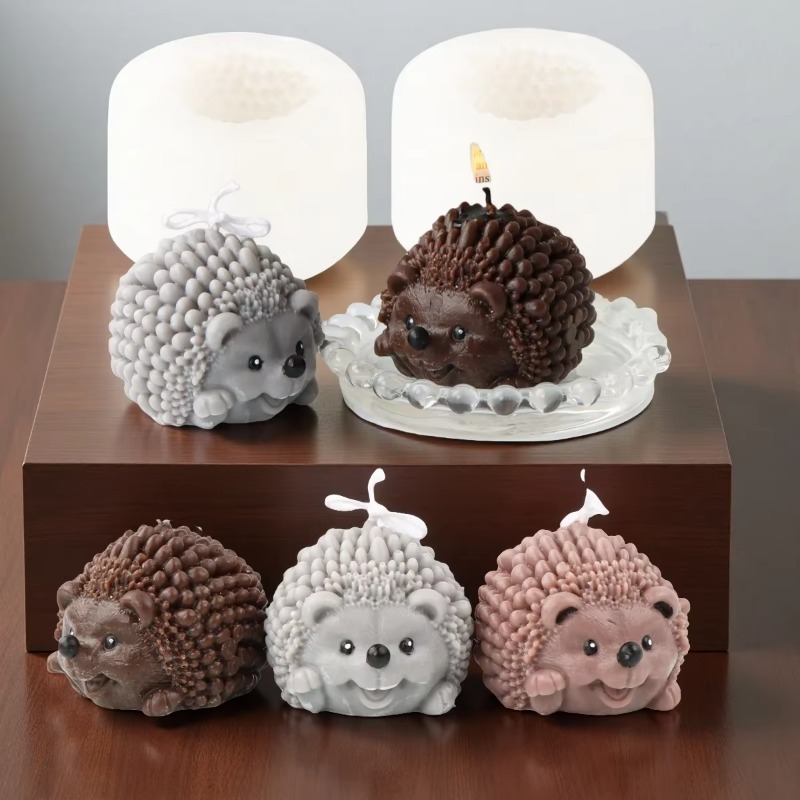 Soap Making Gel - 3D Cute Hedgehog Silicone Mold, DIY