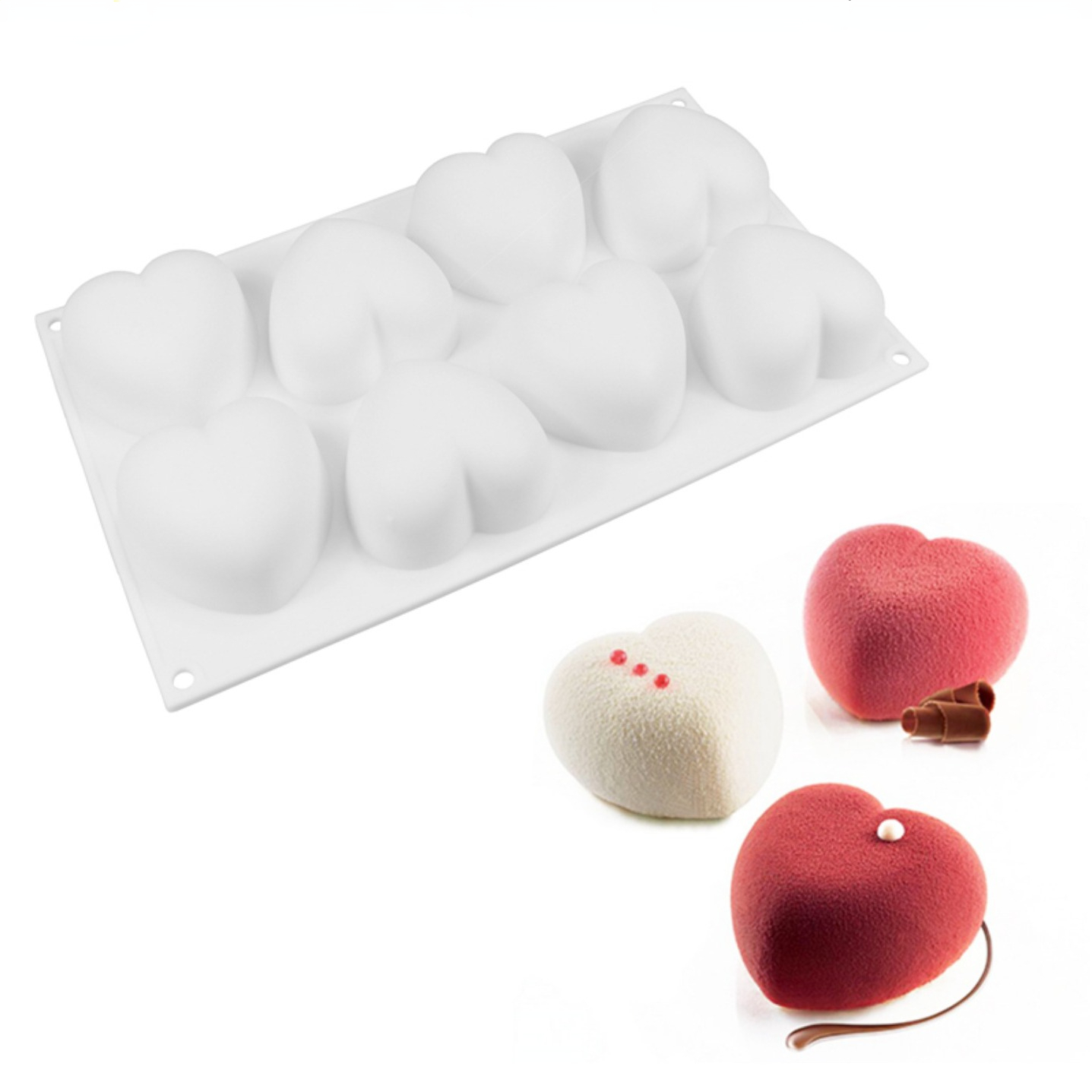 Soap Making Vendors - Love Heart Silicone Soap Mold Handmade