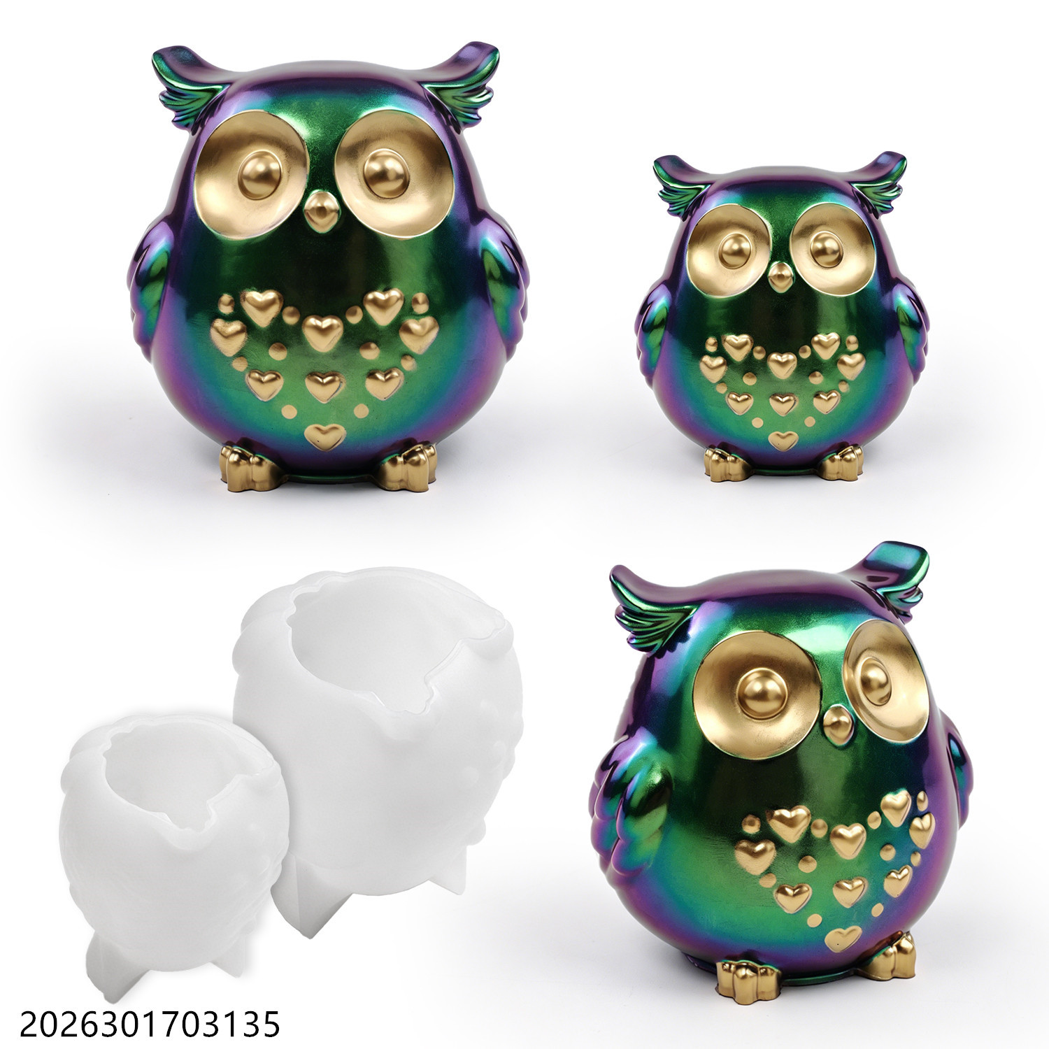 Soap Making Vendors - Owl Silicone Mold 3D Bird Shape