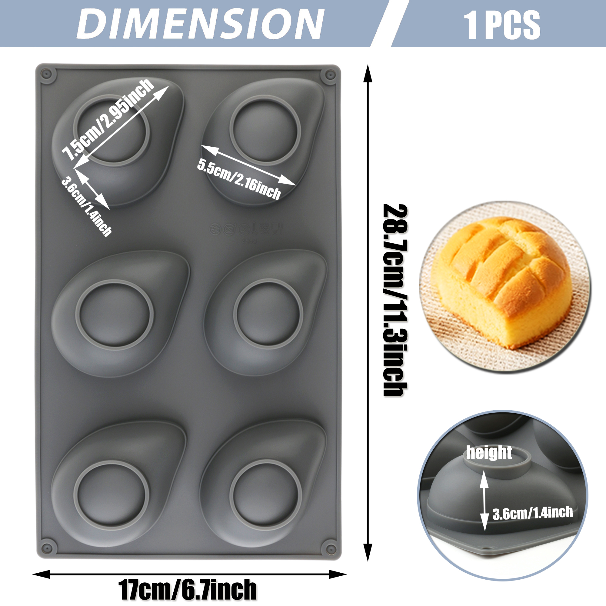 1pcs Gray Thick Silicone Mouss – обзор и цена Soap Making Vendors