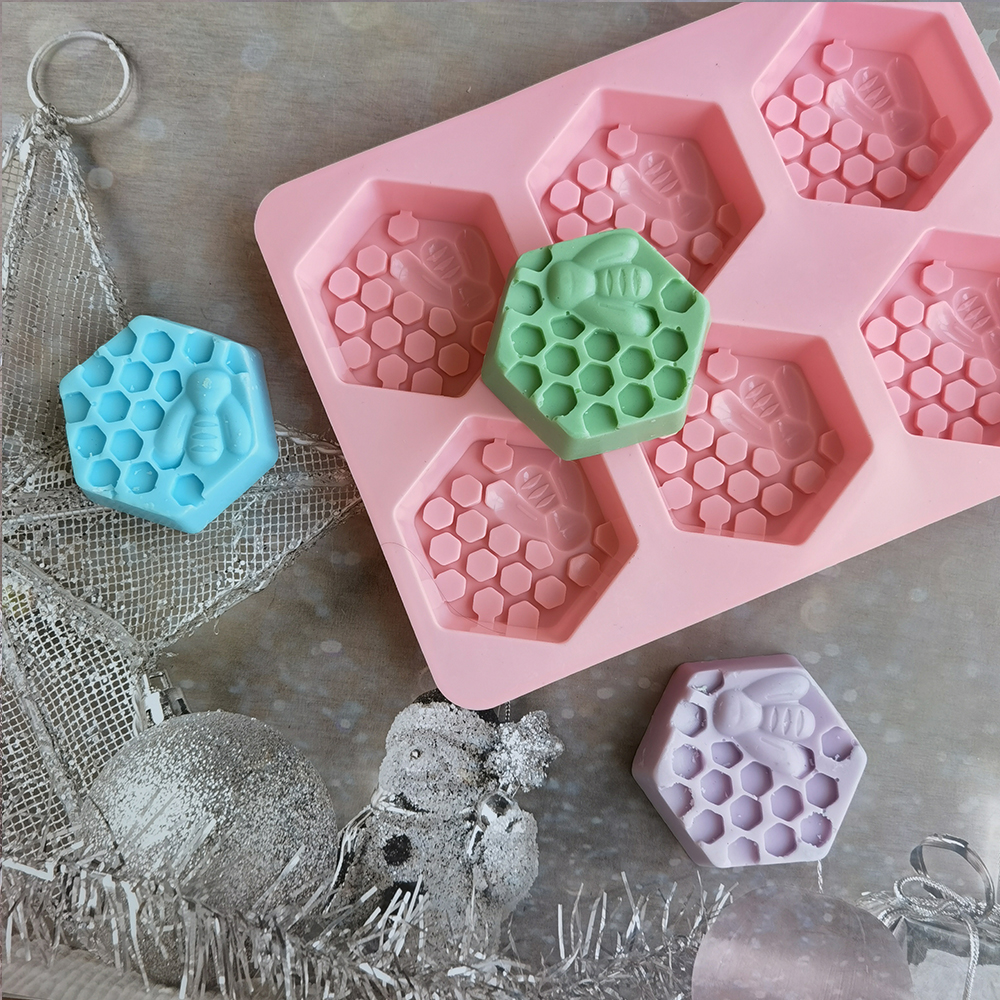 Silicone Hexagonal Bee Soap Mo – обзор и цена Soap Making Ideas