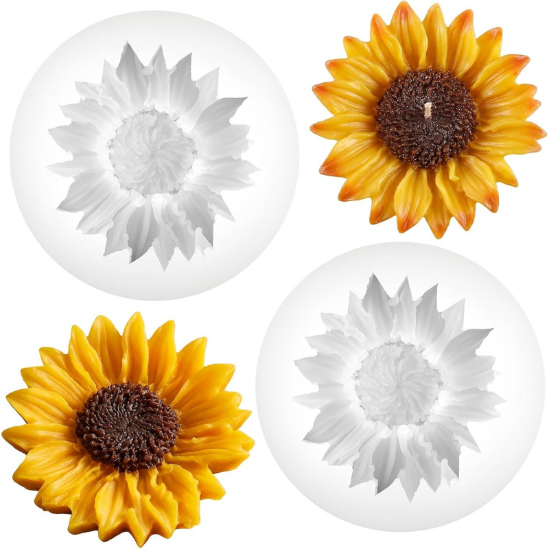 2 Set of sunflower silicone mo – обзор и цена Soap Making Gel