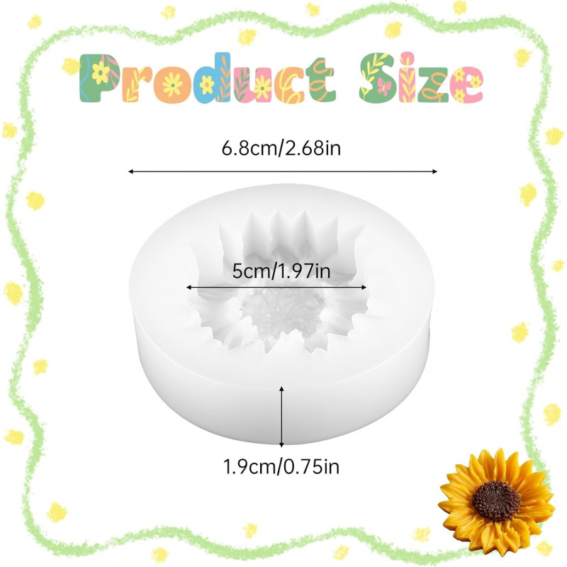 2 Set of sunflower silicone mo – обзор и цена Soap Making Gel