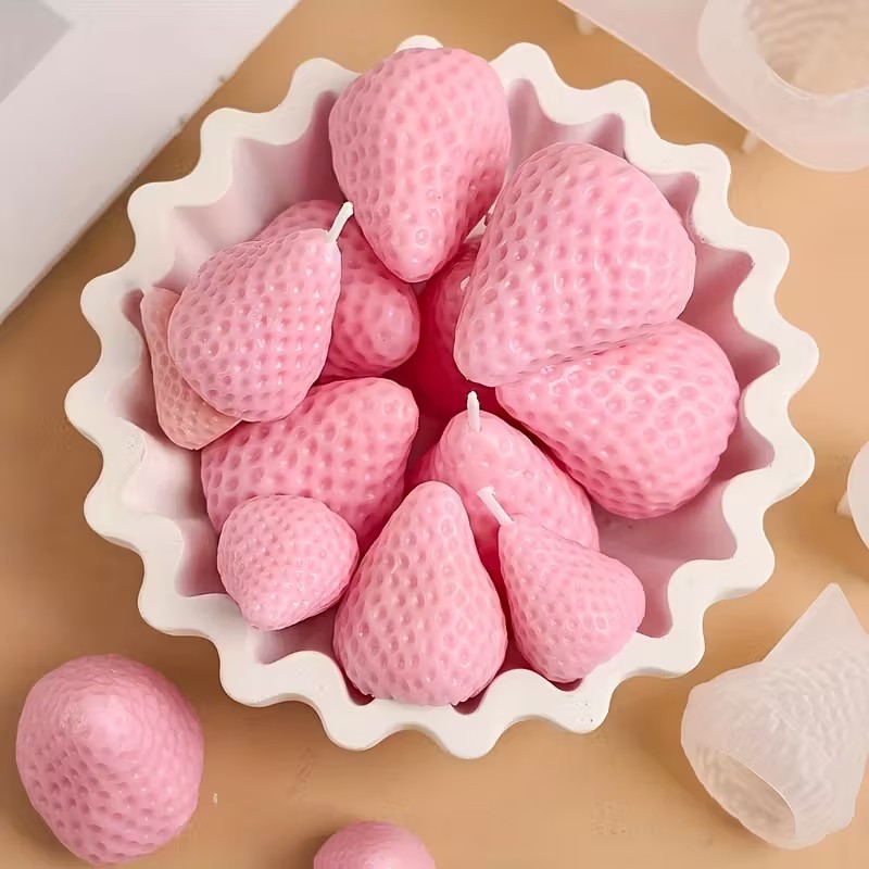 Strawberry Silicone Candle Mol – обзор и цена Soap Making Vendors