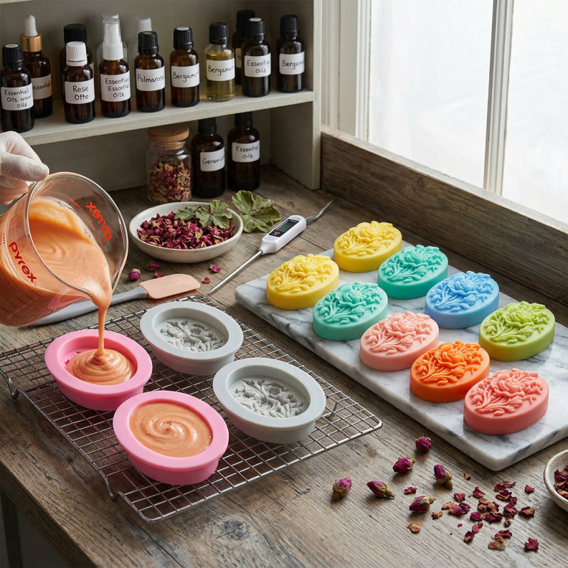 4 Silicone mold with flower sh – обзор и цена Soap Making Vendors